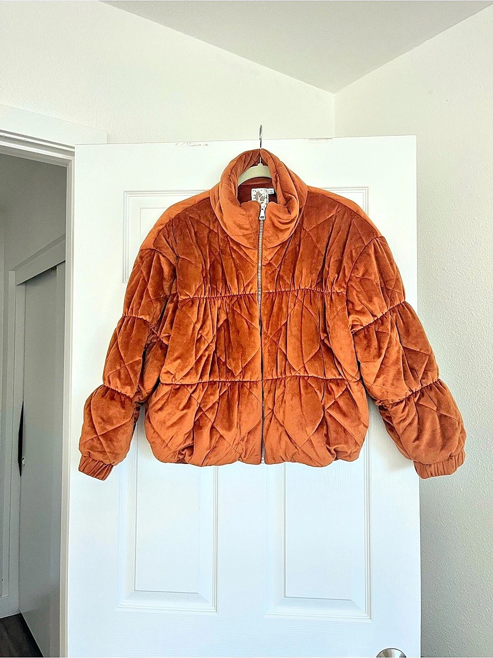 Sadie & Sage Quilted Velvet Puffer Jacket